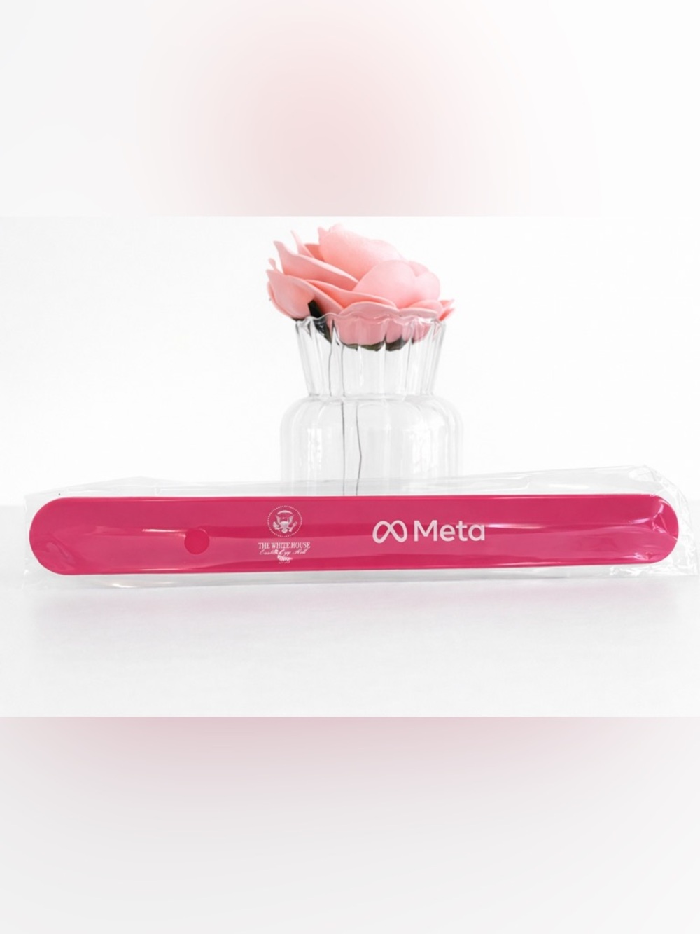 White House Egg Roll 2026 Meta Pink Silicone Wristband Bracelet